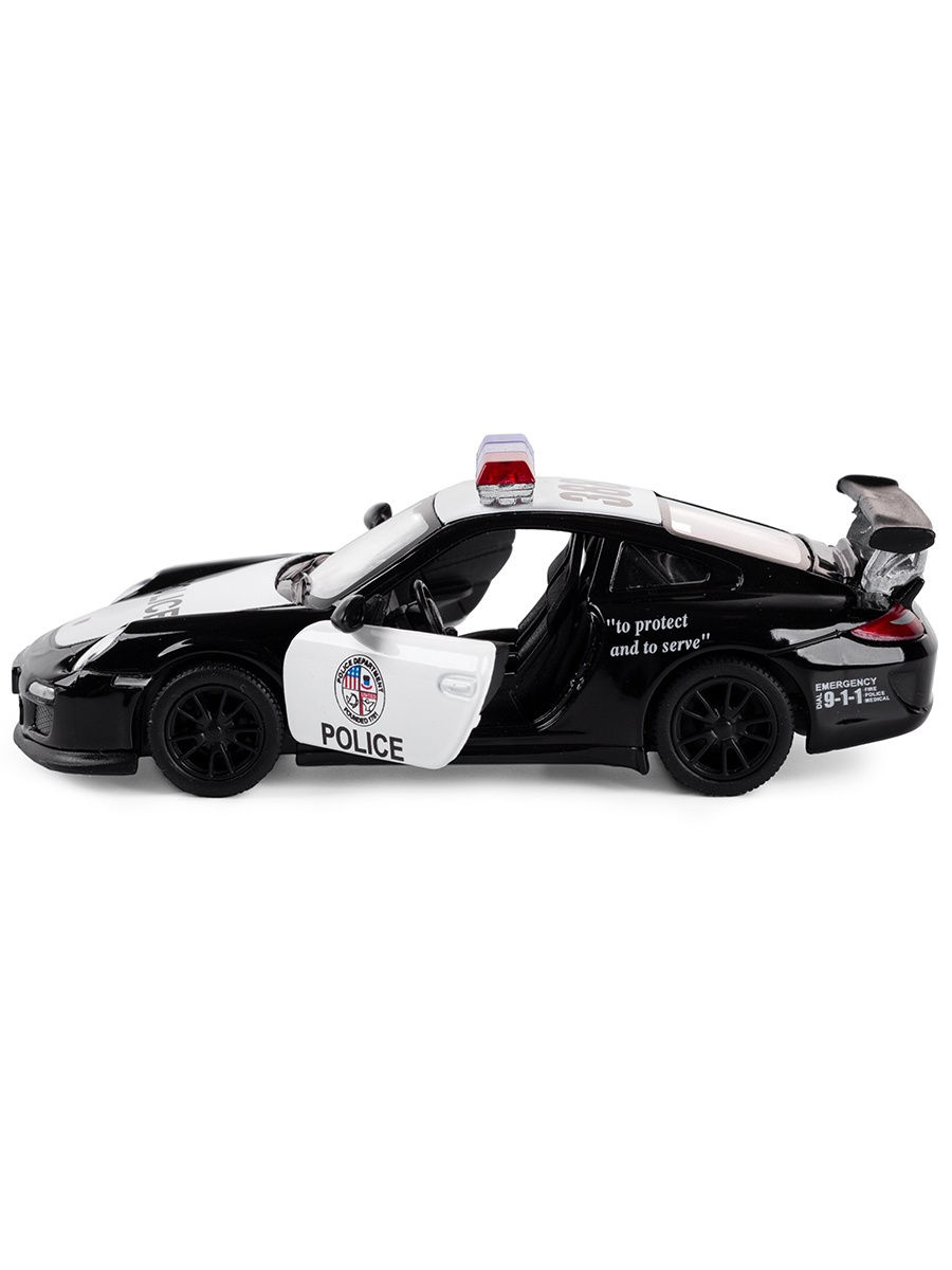 Металлическая машинка Kinsmart 1:36 «2010 Porsche 911 GT3 RS (Police)» KT5352DP, инерционная