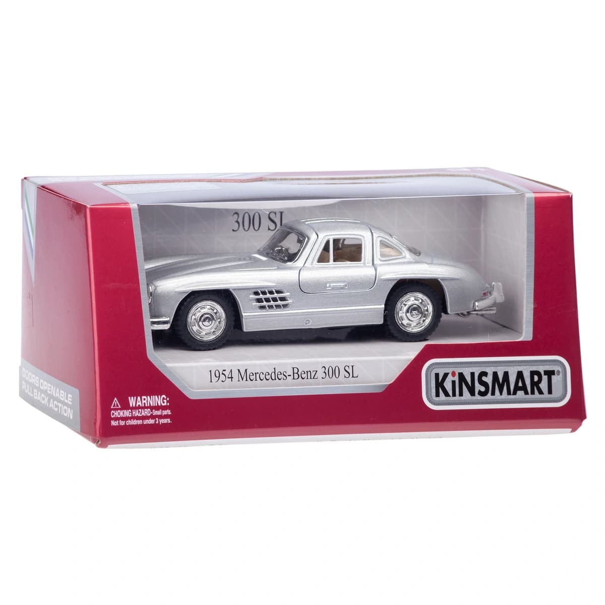 Металлическая машинка Kinsmart 1:36 «1954 Mercedes-Benz 300SL» KT5346W, инерционная в коробке  / Микс