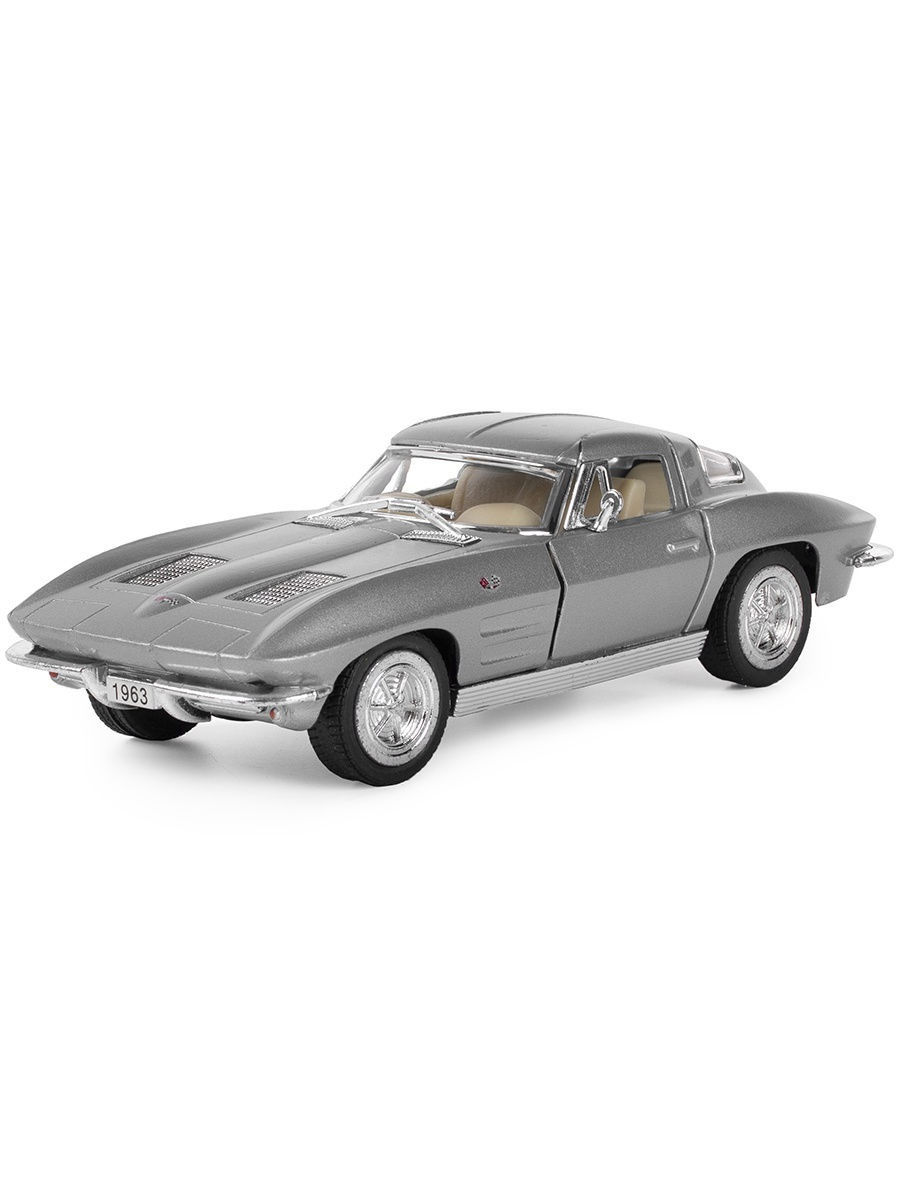 Машинка металлическая Kinsmart 1:36 «1963 Corvette Sting Ray» KT5358D инерционная / Микс