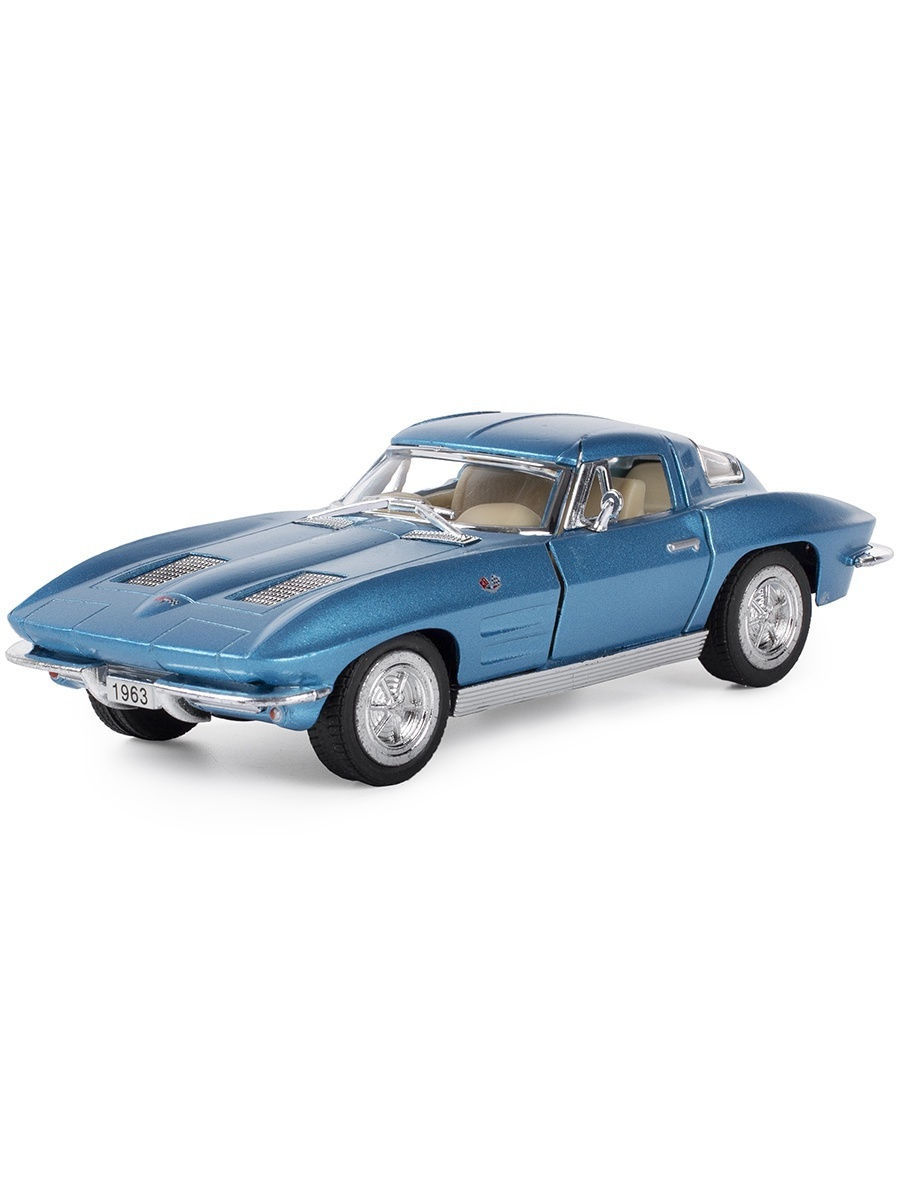 Машинка металлическая Kinsmart 1:36 «1963 Corvette Sting Ray» KT5358D инерционная / Микс