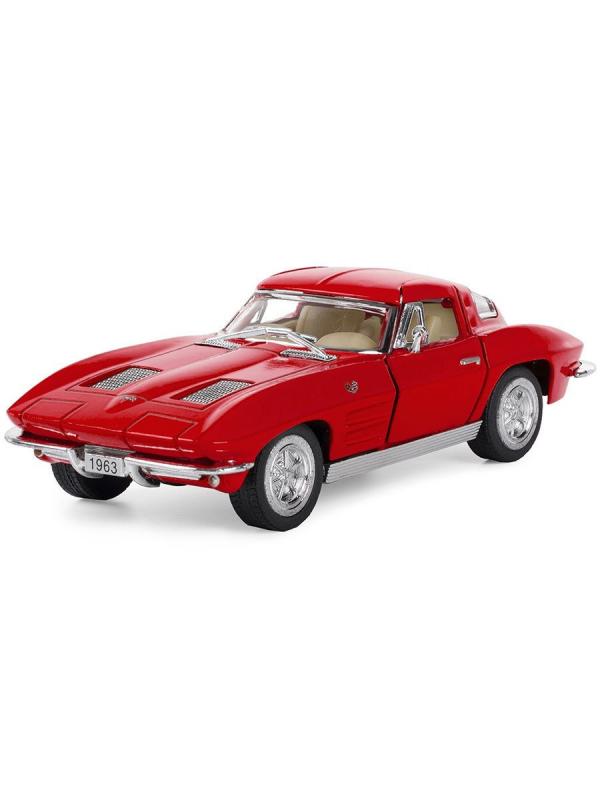 Машинка металлическая Kinsmart 1:36 «1963 Corvette Sting Ray» KT5358D инерционная / Микс