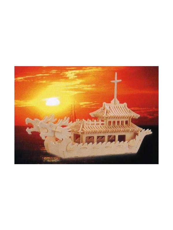 Сборная деревянная модель Чудо-Дерево Корабли Лодка Дракона (8 пластин)