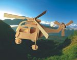 Сборная деревянная модель Чудо-Дерево Авиация Вертолет (2 пластины)