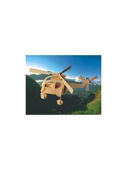 Сборная деревянная модель Чудо-Дерево Авиация Вертолет (2 пластины)