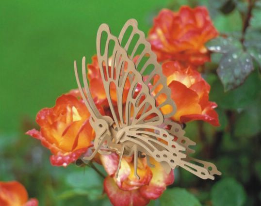 Сборная деревянная модель Чудо-Дерево Насекомые Бабочка (3 пластины)