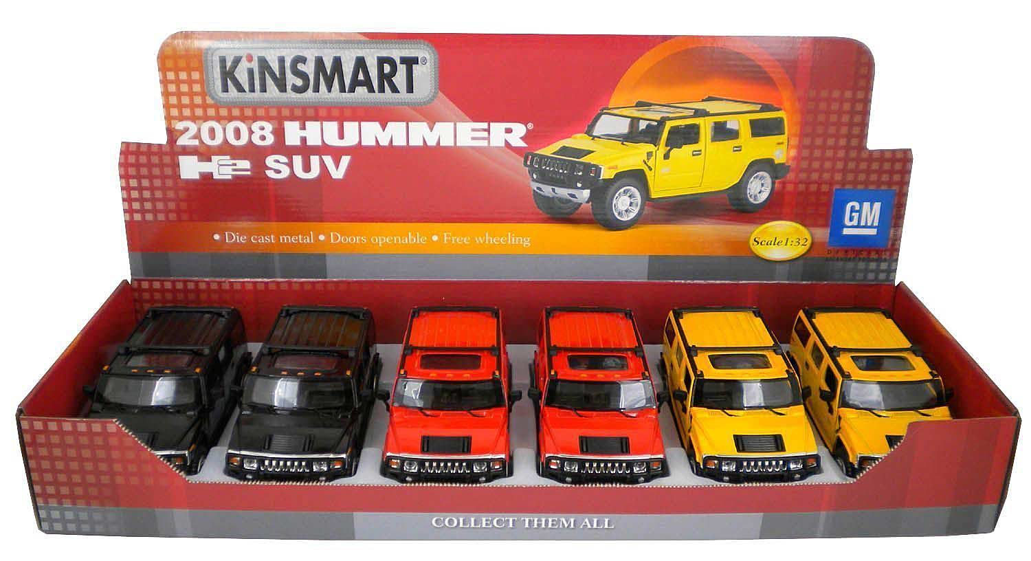 Металлическая машинка Kinsmart 1:32 «2008 Hummer H2 SUV» KT7006D / Микс