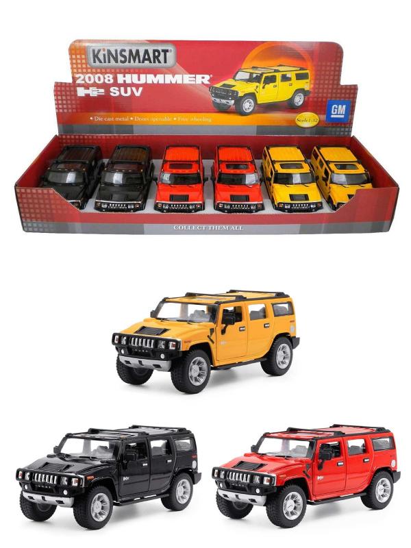 Металлическая машинка Kinsmart 1:32 «2008 Hummer H2 SUV» KT7006D / Микс