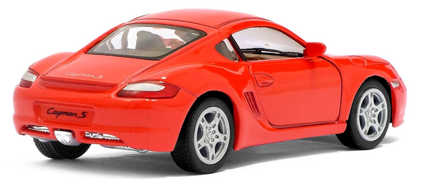Металлическая машинка Kinsmart 1:34 «Porsche Cayman S» KT5307D, 12,5 см., инерционная / Микс