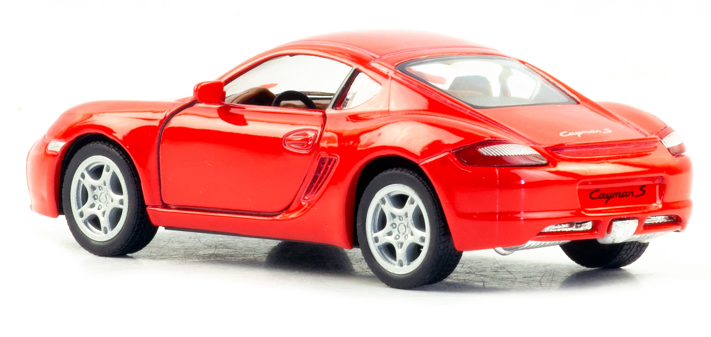 Металлическая машинка Kinsmart 1:34 «Porsche Cayman S» KT5307D, 12,5 см., инерционная / Микс