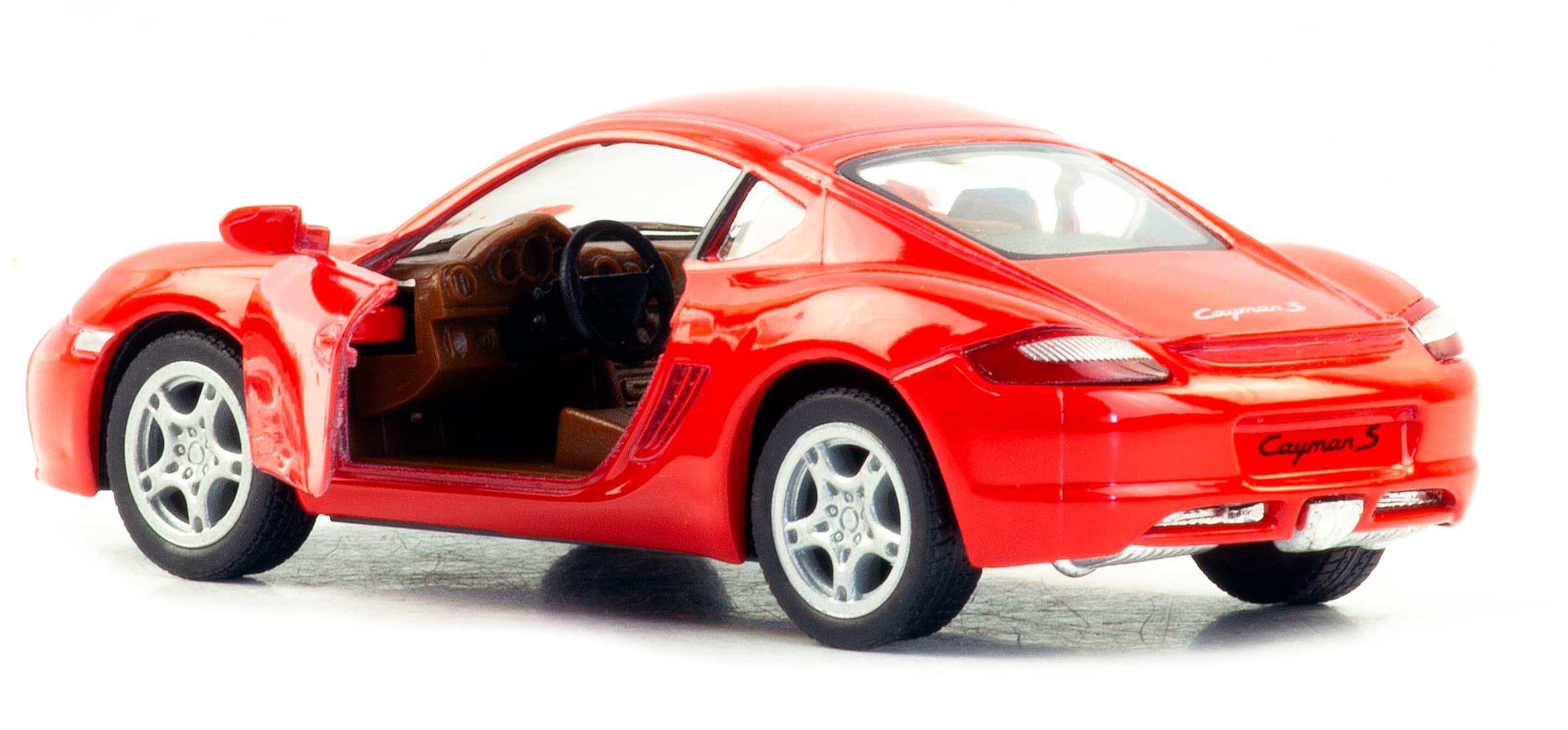Металлическая машинка Kinsmart 1:34 «Porsche Cayman S» KT5307D, 12,5 см., инерционная / Микс
