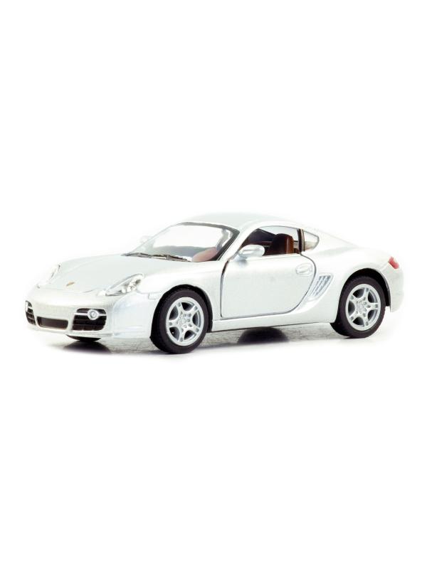 Металлическая машинка Kinsmart 1:34 «Porsche Cayman S» KT5307D, 12,5 см., инерционная / Микс
