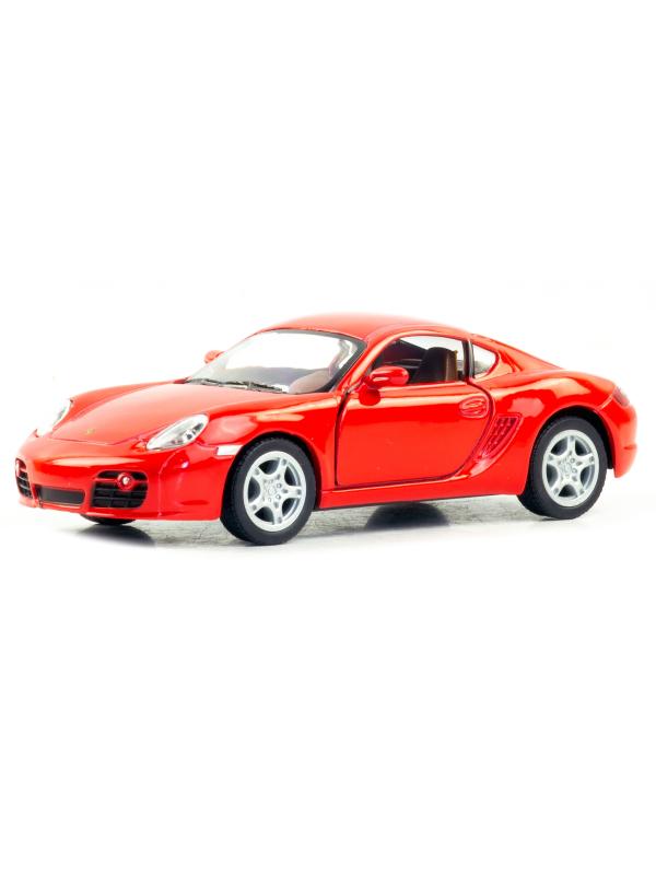 Металлическая машинка Kinsmart 1:34 «Porsche Cayman S» KT5307D, 12,5 см., инерционная / Микс