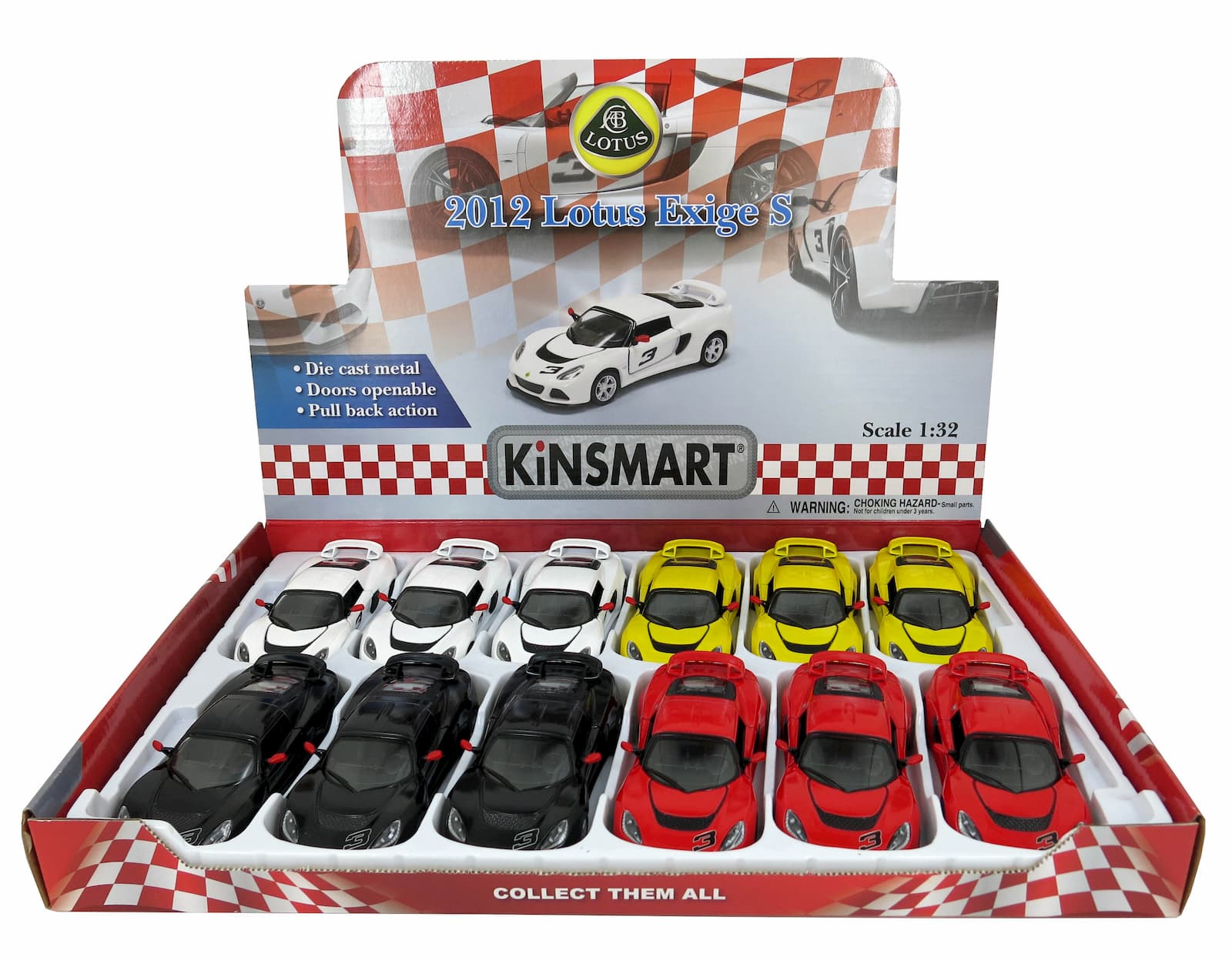 Металлическая машинка Kinsmart 1:32 «2012 Lotus Exige S» KT5361D инерционная / Микс