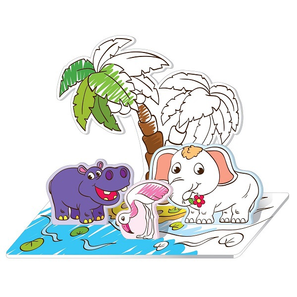 Раскраска 3D. Зоопарк