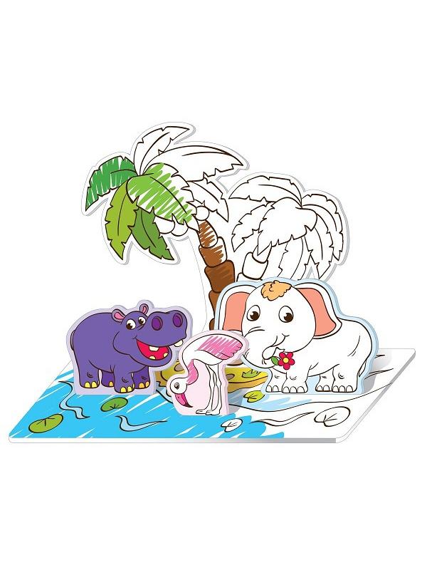 Раскраска 3D. Зоопарк