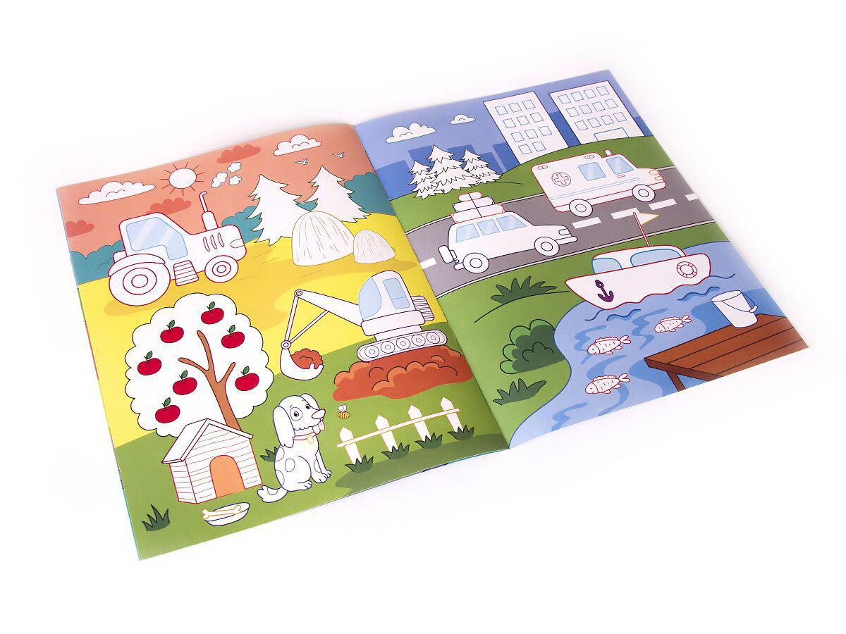 Раскраска для самых маленьких. Первые машинки