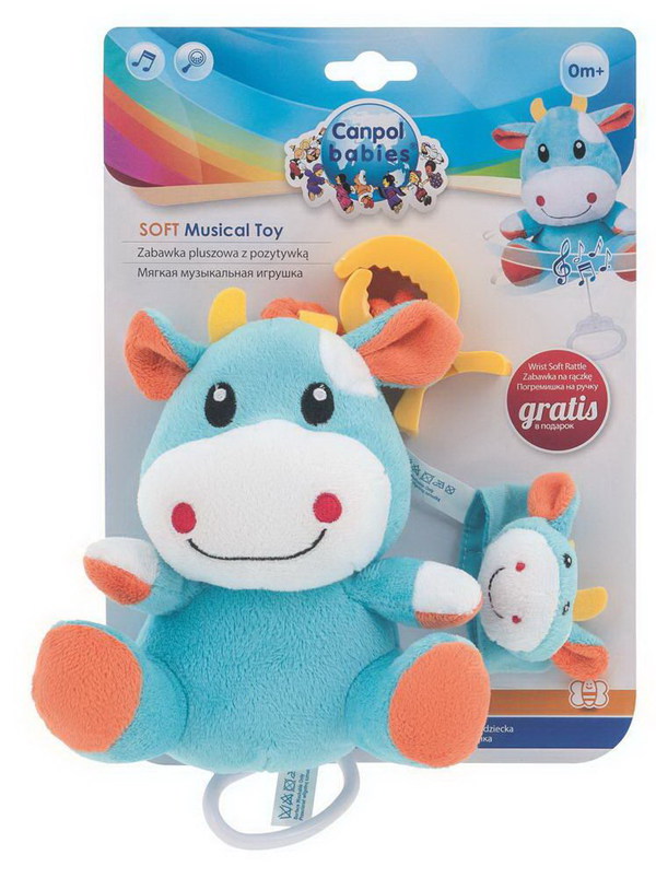 Музыкальная игрушка Canpol Babies Подвеска Корова мягкая
