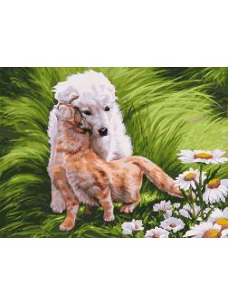 Набор для творчества Белоснежка картина по номерам на холсте Обожание 30 на 40 см