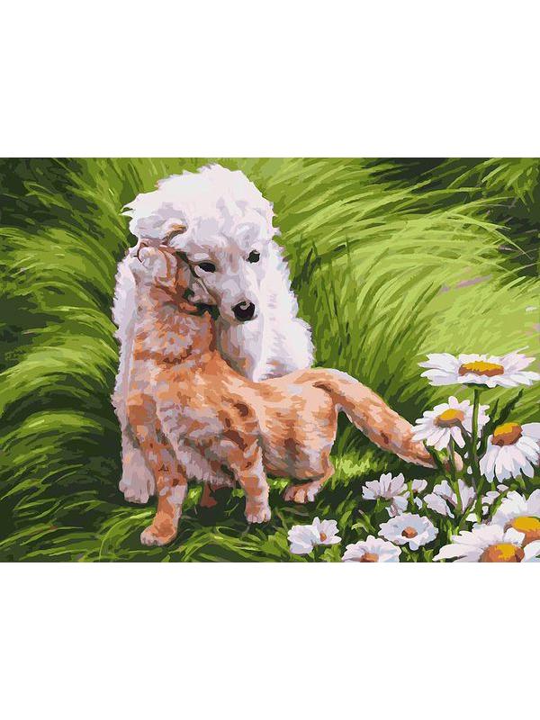 Набор для творчества Белоснежка картина по номерам на холсте Обожание 30 на 40 см