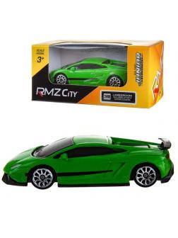 Машинка металлическая Uni-Fortune RMZ City 1:64 Lamborghini Gallardo LP570-4 без механизмов, (зеленый), 7,18х3,10х1,95 см