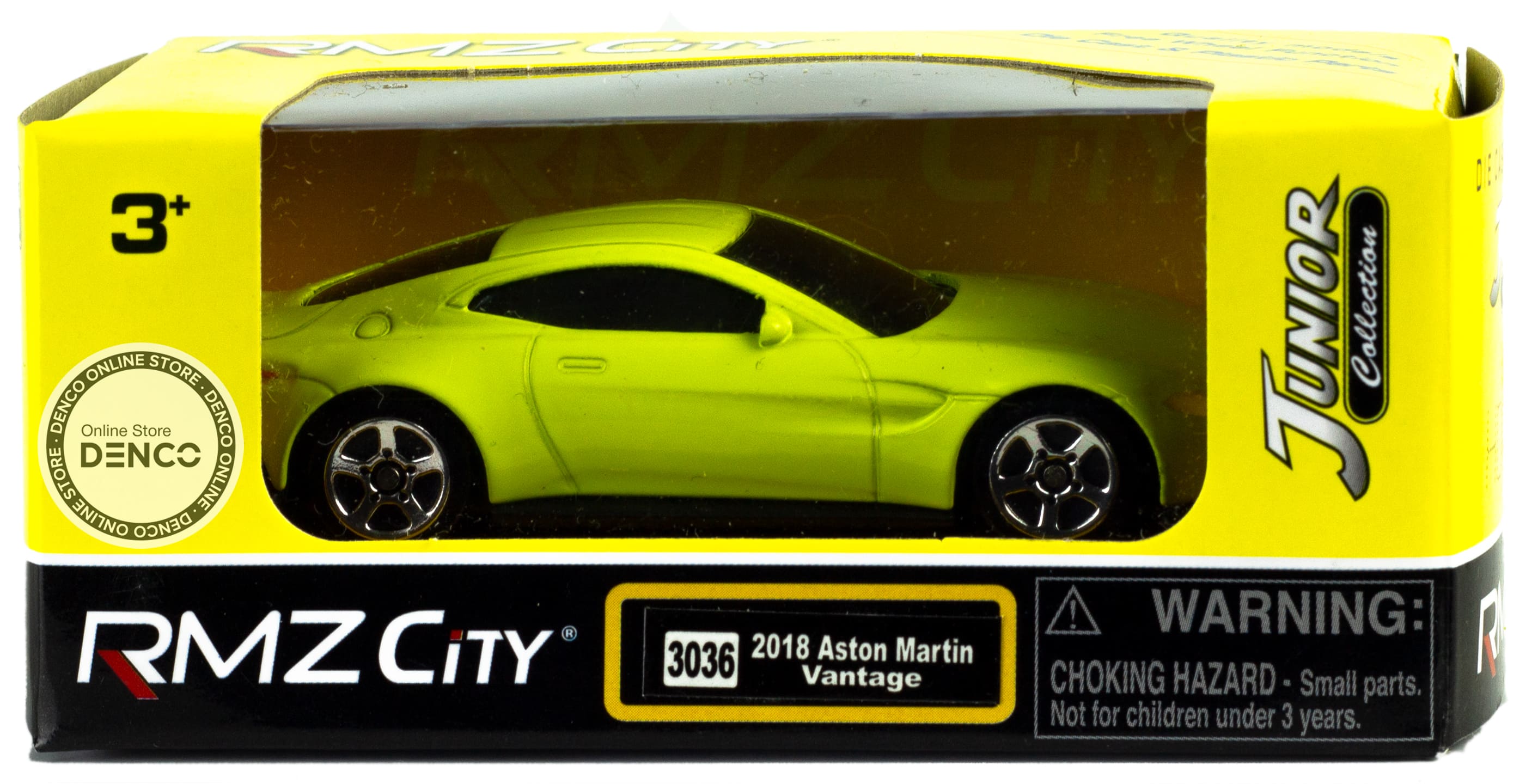 Машинка металлическая Uni-Fortune RMZ City 1:64 «Aston Martin Vantage 2018» 3036 / Желтый