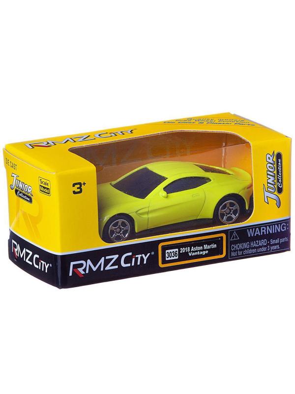 Машинка металлическая Uni-Fortune RMZ City 1:64 «Aston Martin Vantage 2018» 3036 / Желтый