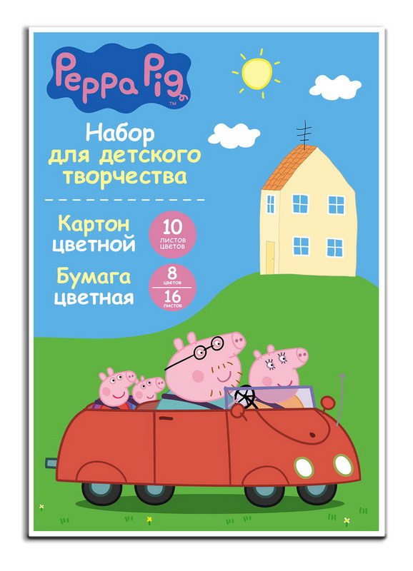 Бумага цветная 16л 8цв.+ картон 10л 10цв &