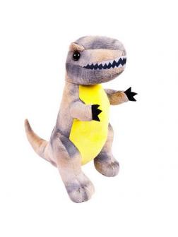 Мягкая игрушка ABtoys Dino World Динозавр Тираннозавр серый, 25 см