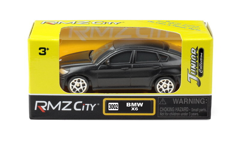 Машинка металлическая RMZ City 1:64 «BMW X6» 3002, без механизмов / Черный матовый