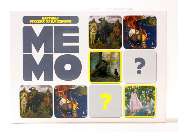Настольная игра Десятое королевство МЕМО Картины русских художников 50 карточек