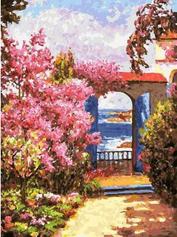 Набор для творчества Белоснежка картина по номерам на холсте Летнее спокойствие 30 на 40 см