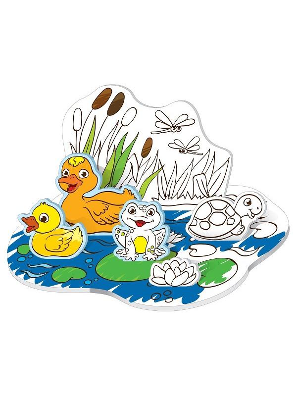 Раскраска 3D. На пруду