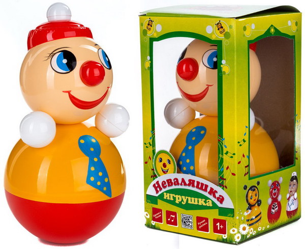 Неваляшка Клоун (22см) в упаковке