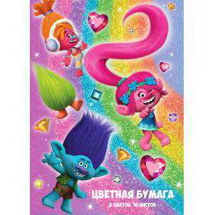 Бумага цветная 8 цветов, 16 листов &