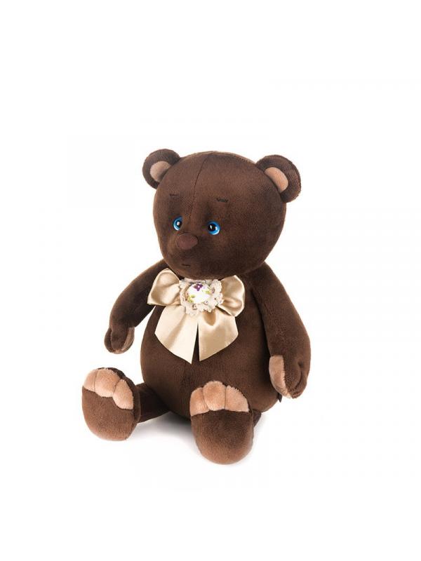 Мягкая игрушка Maxitoys Luxury Медвежонок романтический с Бежевым Бантиком, 20 см