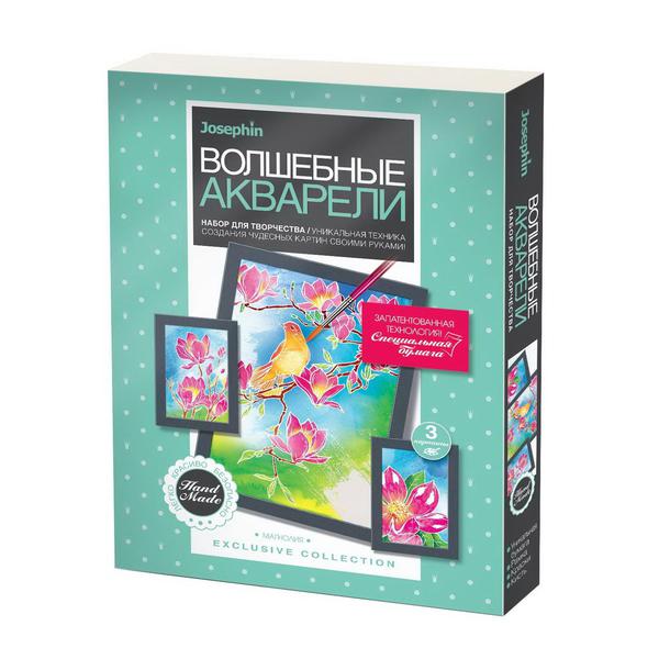 Набор для творчества Josephin Волшебные акварели Акварельная раскраска Магнолия