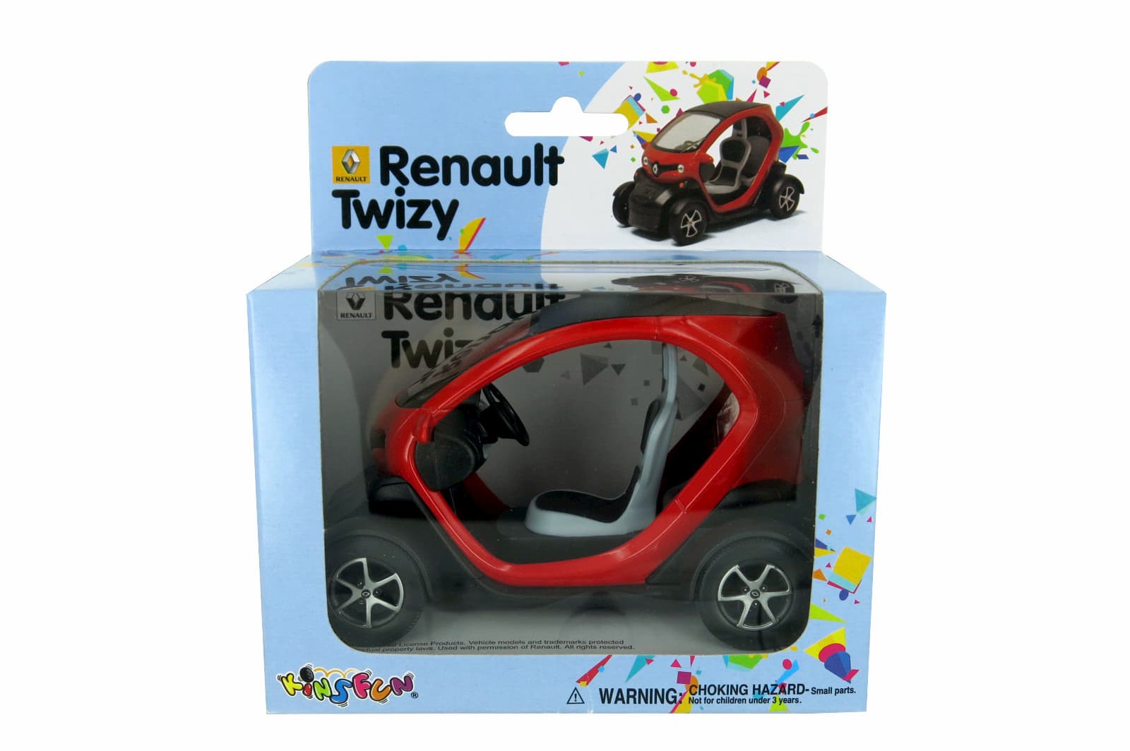 Металлическая машинка Kinsmart 1:18 «Renault Twizy» KT5111W, инерционная в коробке / Микс