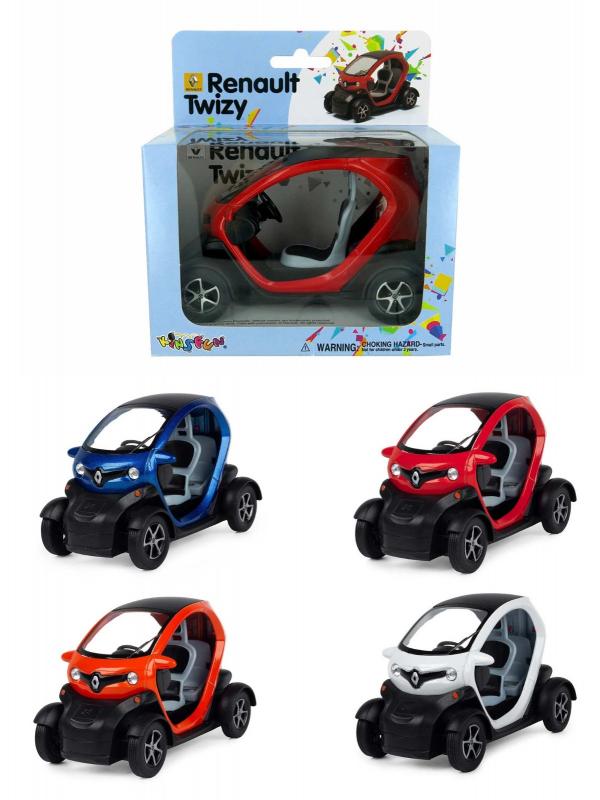 Металлическая машинка Kinsmart 1:18 «Renault Twizy» KT5111W, инерционная в коробке / Микс