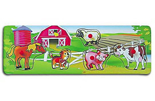 Рамка-вкладыш Рыжий кот Мини Ферма деревянная 10,5х29 см