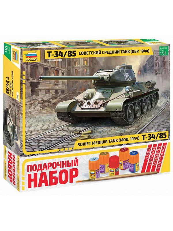 Набор подарочный-сборка Советский средний танк Т-34/85