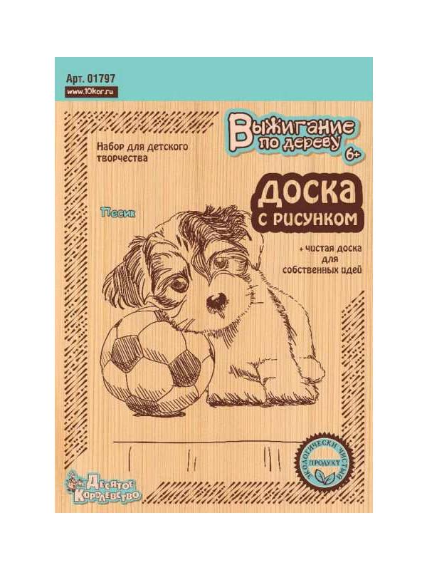Доски для выжигания 2 шт Песик (блистер)