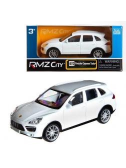 Машинка металлическая Uni-Fortune RMZ City 1:43 Porsche Cayenne Turbo , без механизмов, цвет белый, 12,5 x 5,6 x 5,9 см