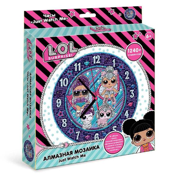 Набор для творчества LOL Surprise Алмазная мозаика Часы 1240+ элементов 20см