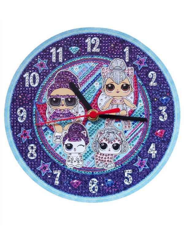 Набор для творчества LOL Surprise Алмазная мозаика Часы 1240+ элементов 20см