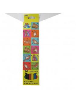 Карандаши цветные 6 цветов Коты 177 мм