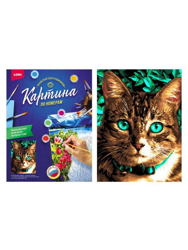 Набор для творчества LORI раскраска по номерам Изумрудные глаза