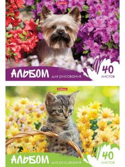Альбом для рисования А4 40 листов Жизнь в цветах, клеевое скрепление