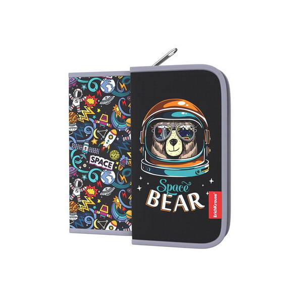 Пенал-книжка ErichKrause 110x205x25мм Space Bear без наполнения