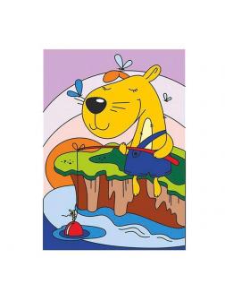 Набор для творчества LORI Картина по номерам для малышей Смелый рыбак