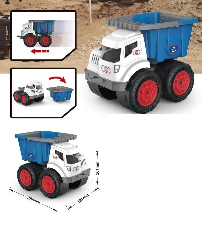 Машинка ABtoys Спецтехника Городские службы Самосвал со съемным кузовом, сине-белый, 28,4х18,1х20,1см